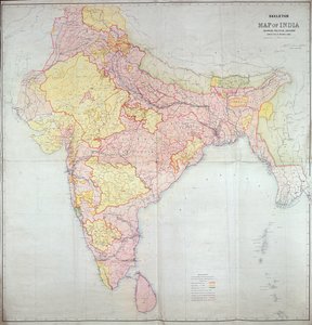 Mapa de la India, 1865